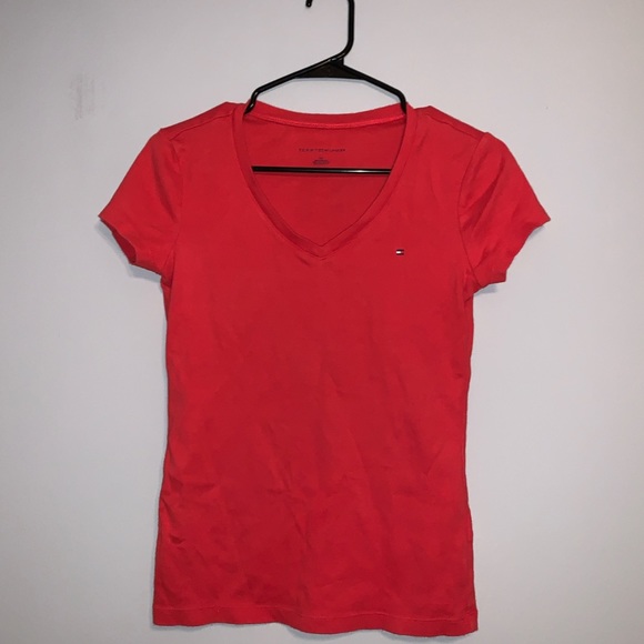trendy red tommy hilfiger short sleeve top - Picture 2 of 3